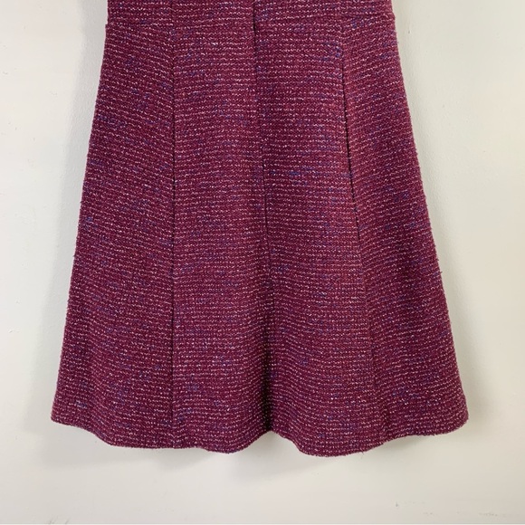 J. Crew Mini Sleeveless Tweed Fit & Flare Wool Blend Dress 2 - Picture 3 of 12